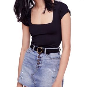 Free people square eyes bodysuit NWOT